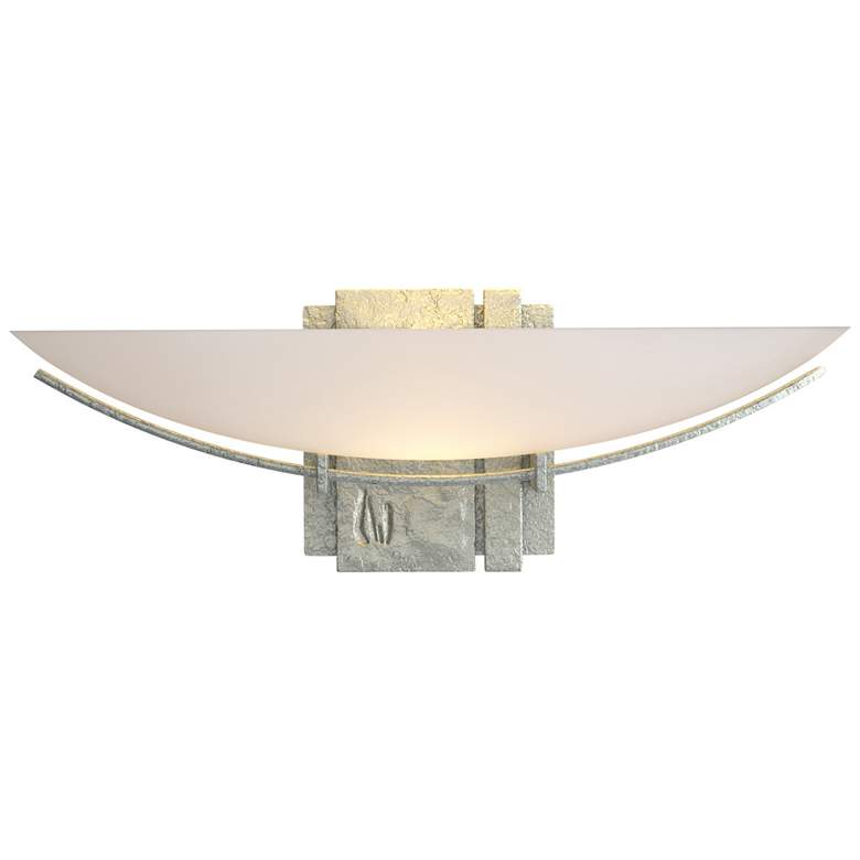 Image 1 Oval Impressions Sconce - Platinum - Opal Glass