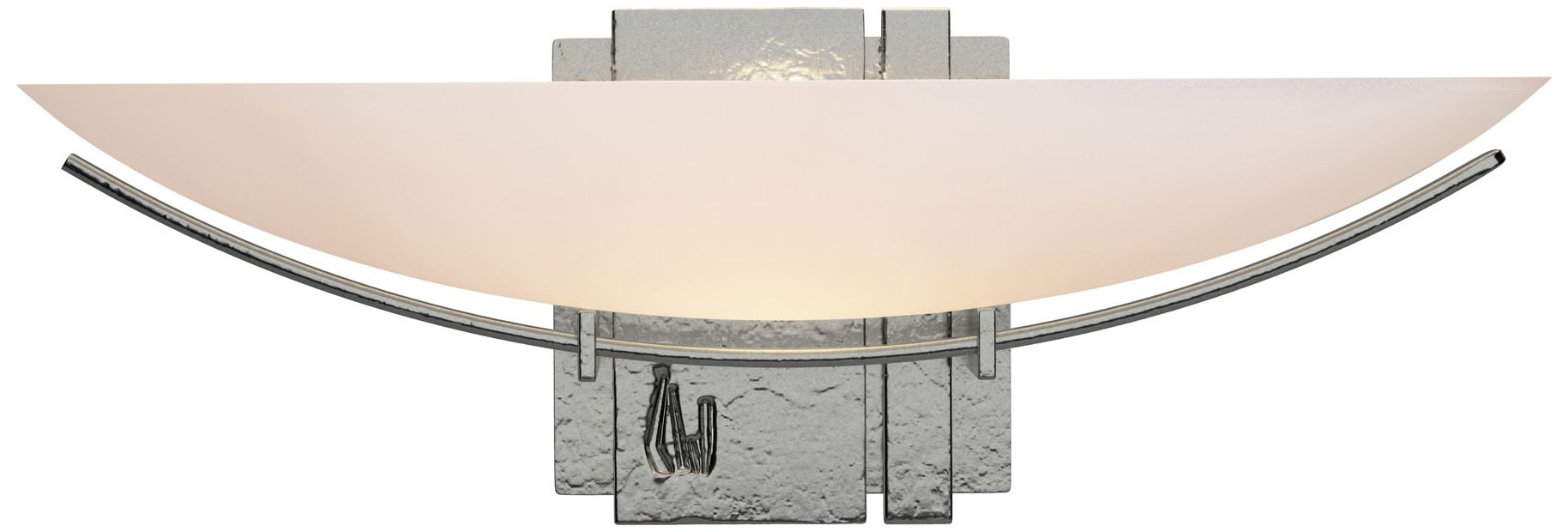 Oval Impressions Sterling Sconce With Opal Glass - Made to Order