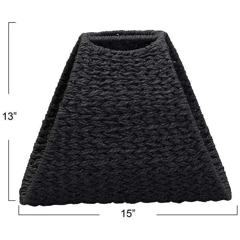 Image 3 Oval Magazine Rack, Black Paper Rope more views