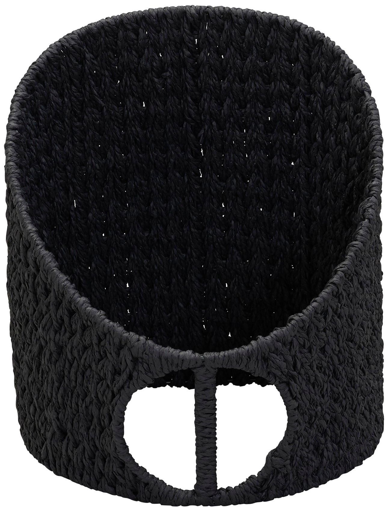 Image 5 Oval Magazine Rack, Black Paper Rope more views