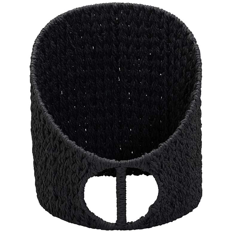 Image 5 Oval Magazine Rack, Black Paper Rope more views