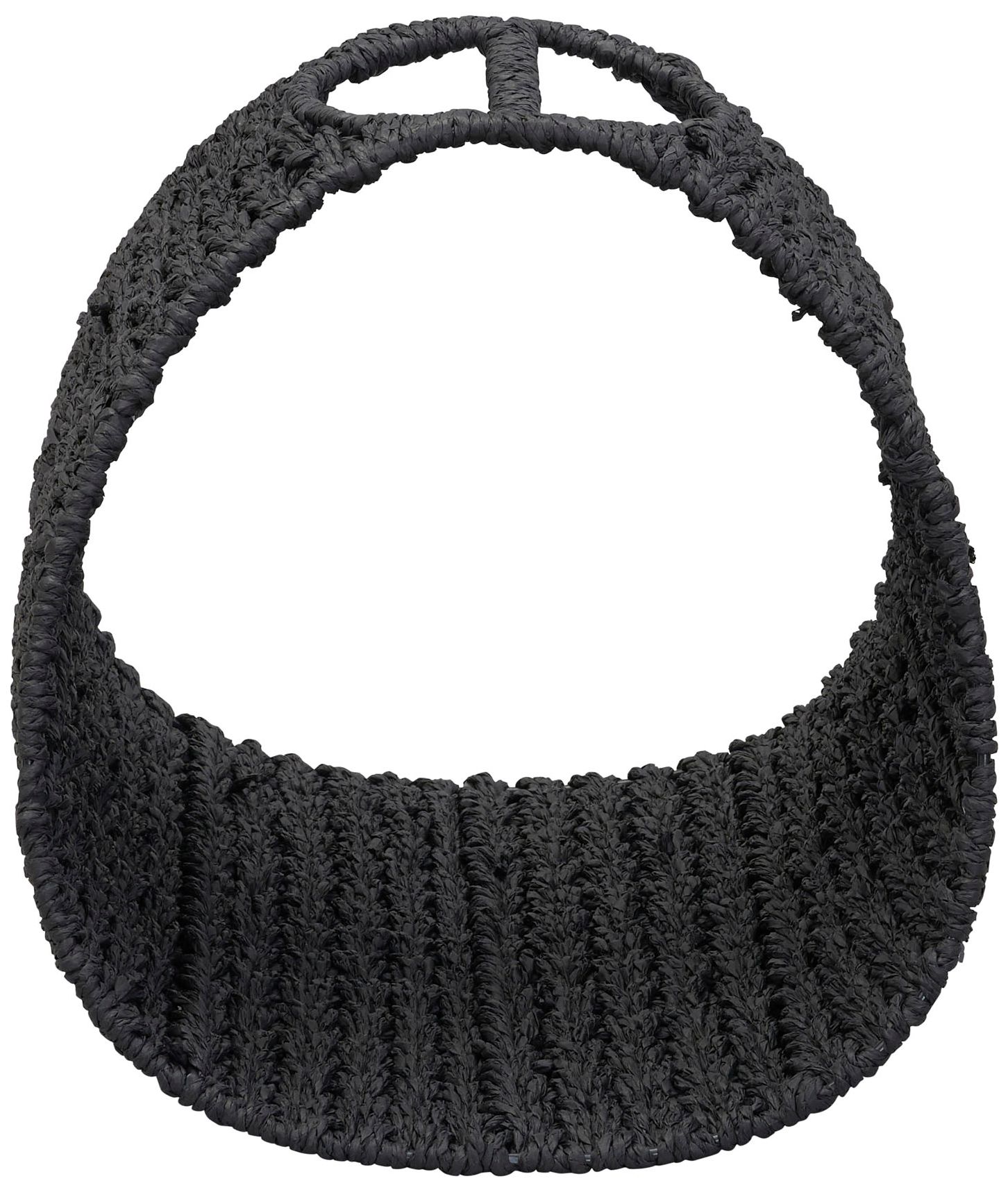 Image 6 Oval Magazine Rack, Black Paper Rope more views