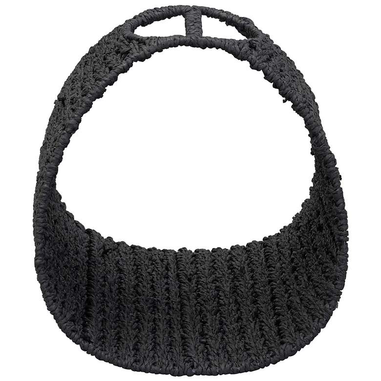 Image 6 Oval Magazine Rack, Black Paper Rope more views