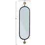 2_Oval Metal Framed Wall Mirror with Brackets, Black and Gold more views