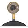 3_Oval Metal Framed Wall Mirror with Brackets, Black and Gold more views