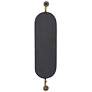 5_Oval Metal Framed Wall Mirror with Brackets, Black and Gold more views