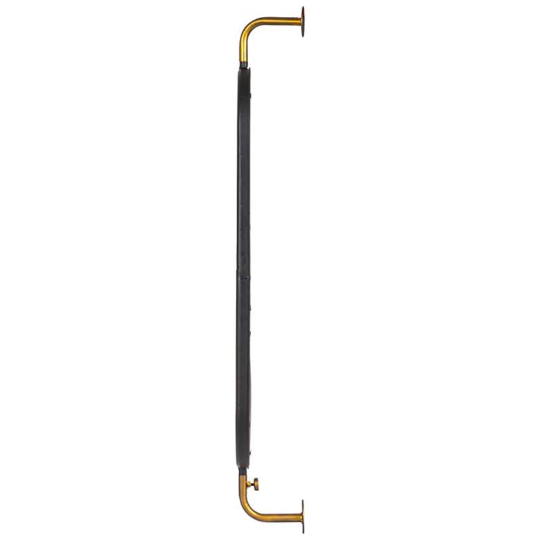 Image 6 Oval Metal Framed Wall Mirror with Brackets, Black and Gold more views