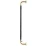 6_Oval Metal Framed Wall Mirror with Brackets, Black and Gold more views