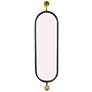 7_Oval Metal Framed Wall Mirror with Brackets, Black and Gold more views