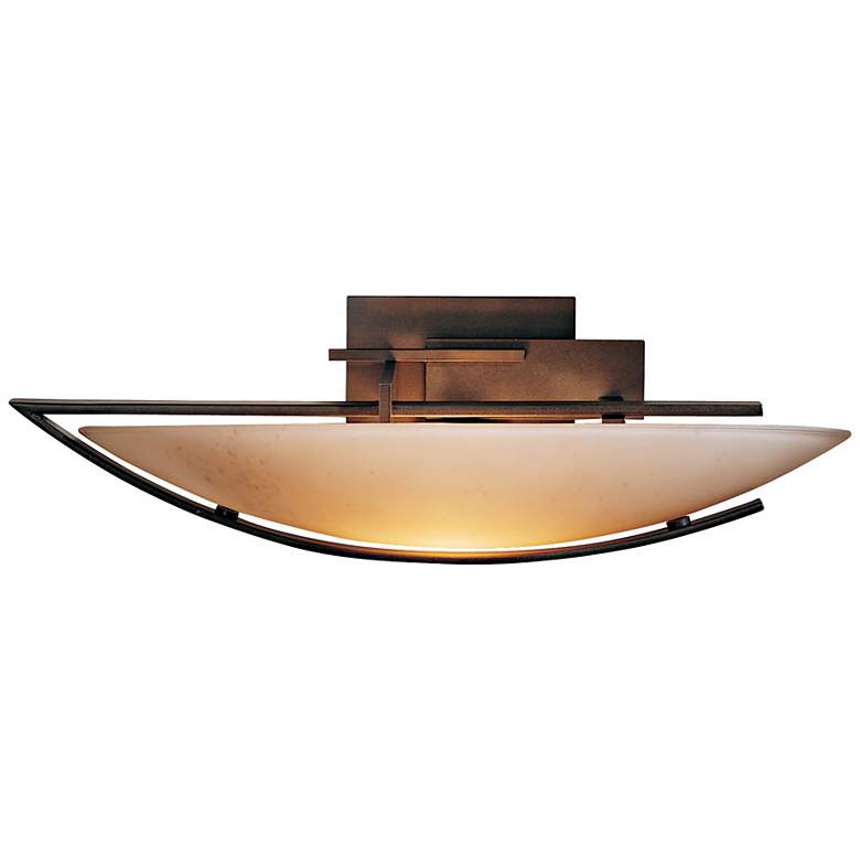 Image 1 Oval Ondrian Left Stone Glass 17 3/4" Wide Wall Sconce