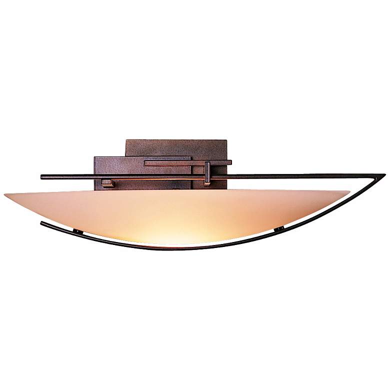 Image 1 Oval Ondrian Right Stone Glass 17 3/4" Wide Wall Sconce