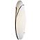 Oval Reed Left Opal Glass 20" High Wall Sconce
