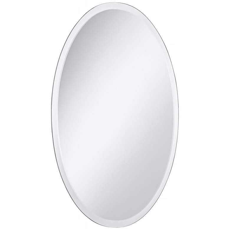 Image 4 Oval Regency 24" x 36" Beveled Wall Mirror more views