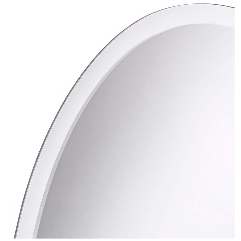 Oval Regency 24&quot; x 48&quot; Beveled Frameless Wall Mirror more views