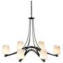 Oval Ribbon 38 1/2" Wide Dark Smoke 6-Light Chandelier