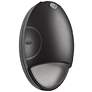 1_Oval Small Emergency Wall Pack LED CCT Selectable Photocell Black Finish