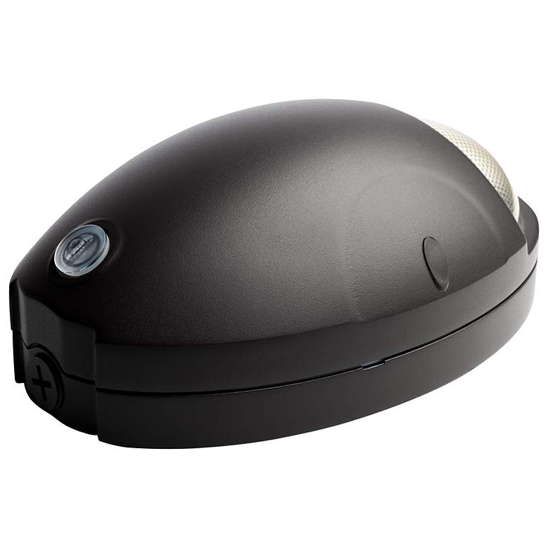 Image 5 Oval Small Emergency Wall Pack LED CCT Selectable Photocell Black Finish more views