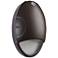 Oval Small Emergency Wall Pack LED CCT Selectable Photocell Bronze