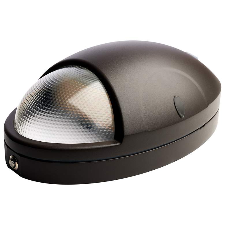 Image 4 Oval Small Emergency Wall Pack LED CCT Selectable Photocell Bronze more views