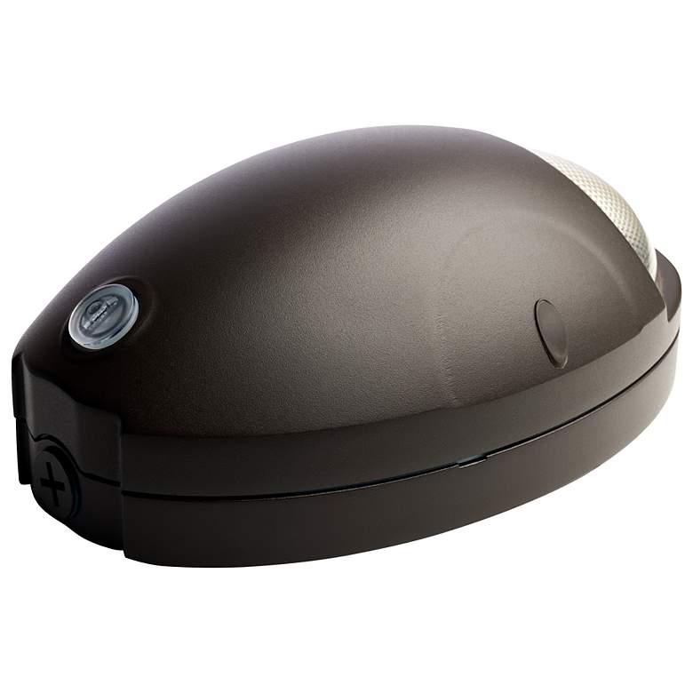 Image 5 Oval Small Emergency Wall Pack LED CCT Selectable Photocell Bronze more views