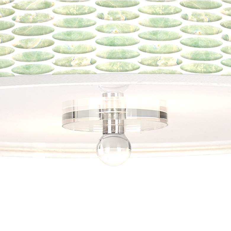 Image 3 Oval Tempo Giclee 16" Wide Semi-Flush Ceiling Light more views