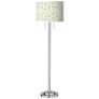 Oval Tempo Giclee Brushed Nickel Garth Floor Lamp