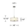 Oval Tempo Giclee Glow 16" Wide Pendant Light