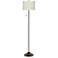 Oval Tempo Giclee Glow Bronze Club Floor Lamp