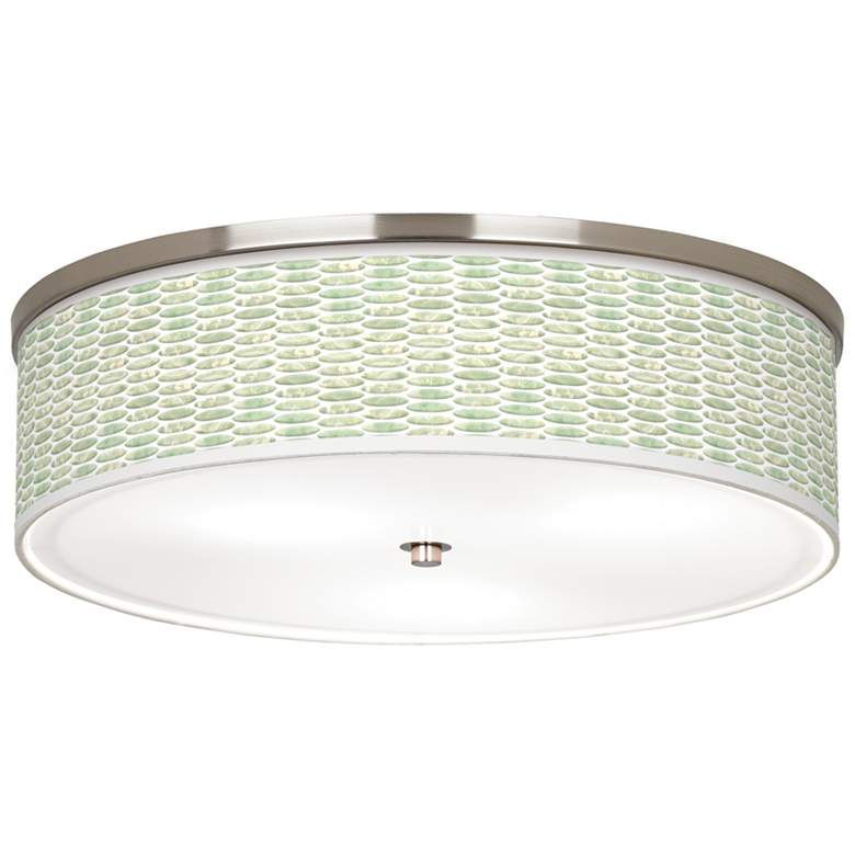 Image 1 Oval Tempo Giclee Nickel 20 1/4" Wide Ceiling Light