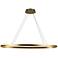 Ovale 40" Wide Brushed Gold LED Linear Pendant