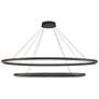 1_Ovale 53 3/4" Wide Black 2-Tier LED Chandelier