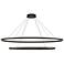 Ovale 53 3/4" Wide Black 2-Tier LED Chandelier