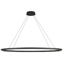 Ovale 53 3/4" Wide Black LED Linear Pendant