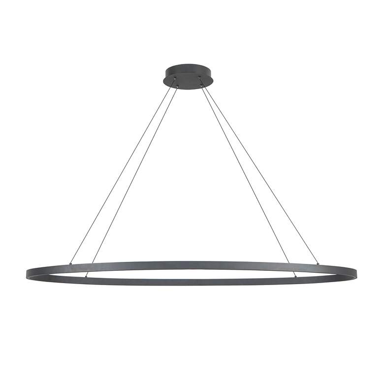 Image 2 Ovale 53 3/4" Wide Black LED Linear Pendant more views