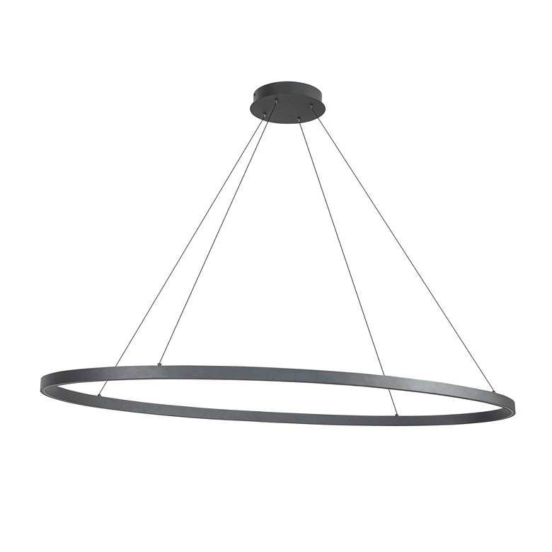 Image 4 Ovale 53 3/4" Wide Black LED Linear Pendant more views