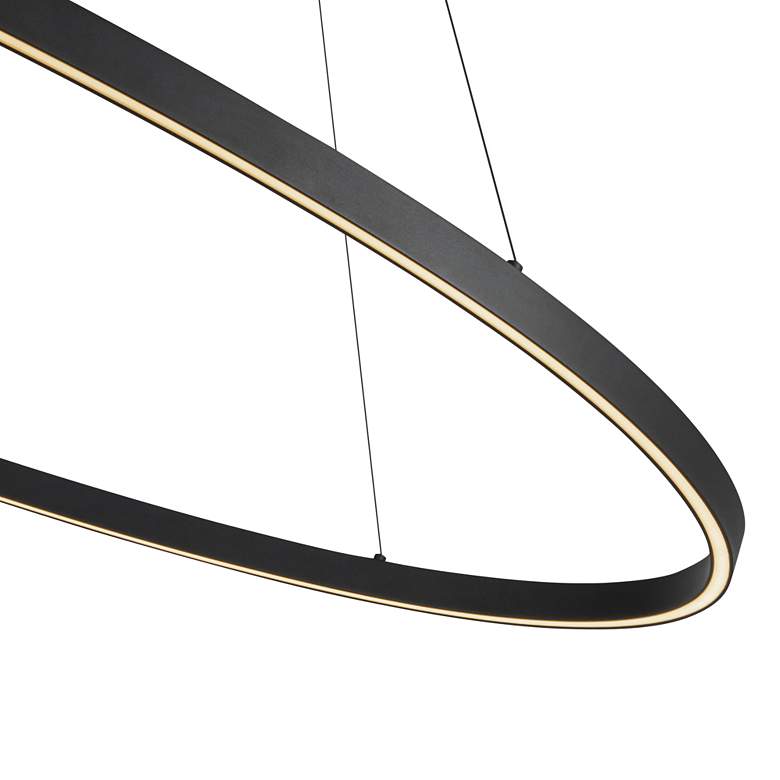Image 5 Ovale 53 3/4" Wide Black LED Linear Pendant more views
