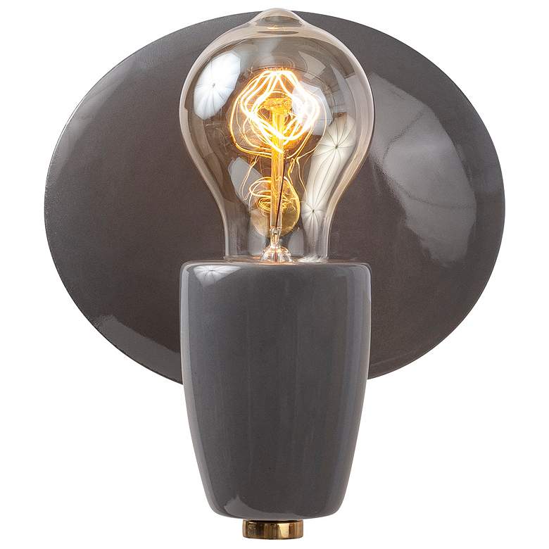 Image 2 Ovalesque Wall Sconce - Gloss Grey - PB more views