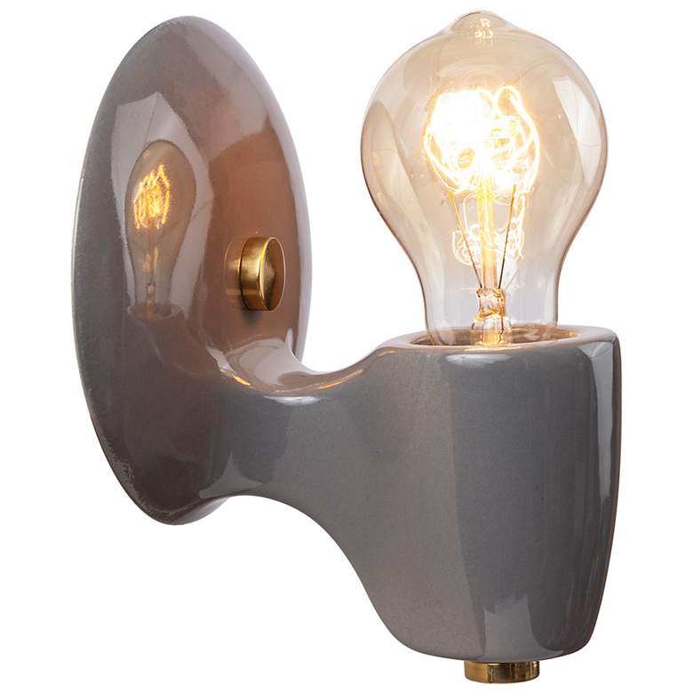 Image 3 Ovalesque Wall Sconce - Gloss Grey - PB more views