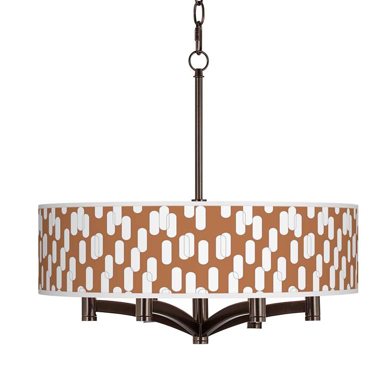 Image 1 Ovals II Ava 6-Light Bronze Pendant Chandelier