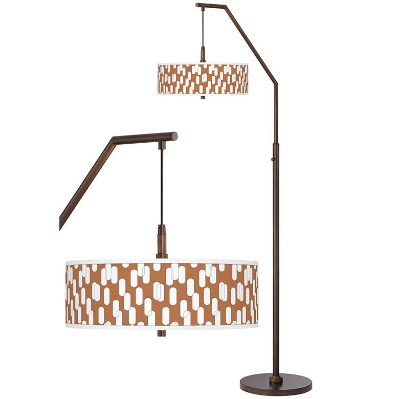 Image 1 Ovals II Bronze Downbridge Arc Floor Lamp