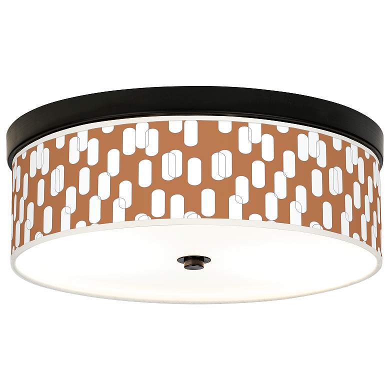 Image 1 Ovals II Giclee Energy Efficient Bronze Ceiling Light