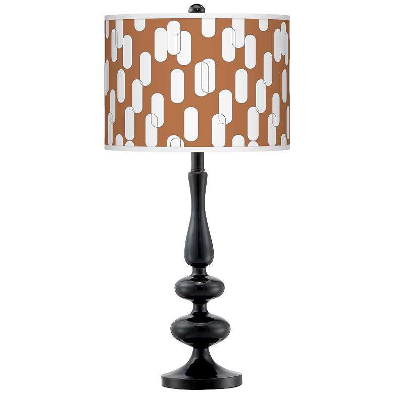 Image 1 Ovals II Giclee Paley Black Table Lamp