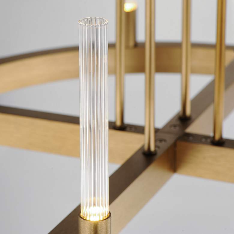 Image 6 Ovation 24" Wide Gold 9-Light LED Wagon Wheel Chandelier more views