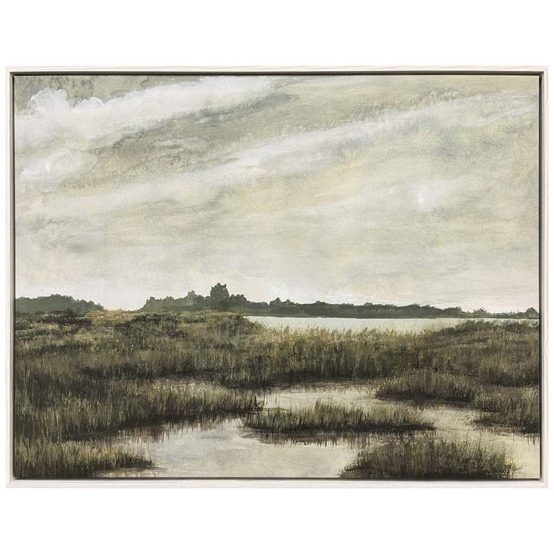 Image 1 Overcast Inlet I 50"W x 38"H Coastal Canvas