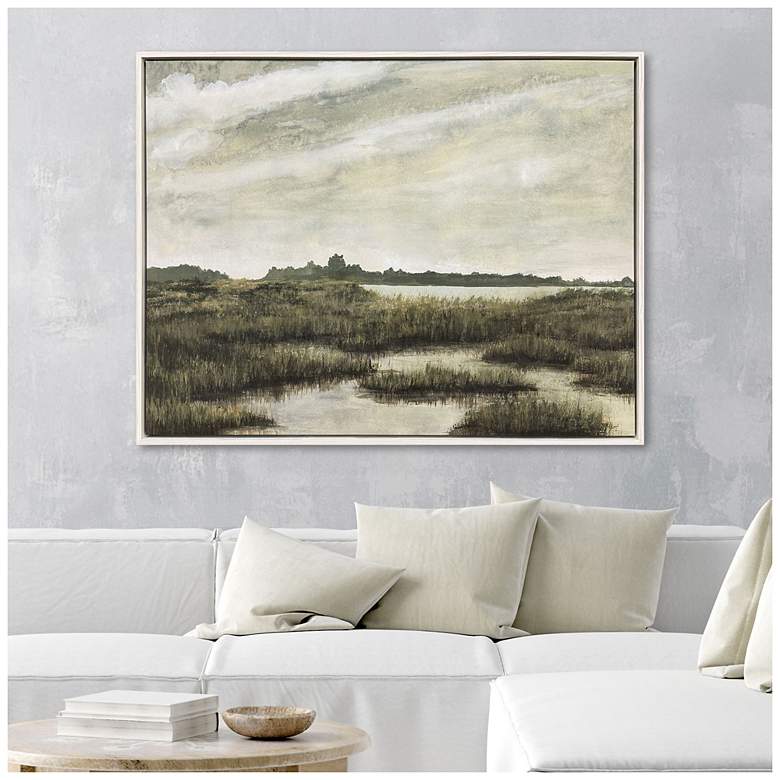 Image 4 Overcast Inlet I 50"W x 38"H Coastal Canvas more views