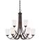 Overland Park 30" Wide Vintage Bronze 9-Light Chandelier