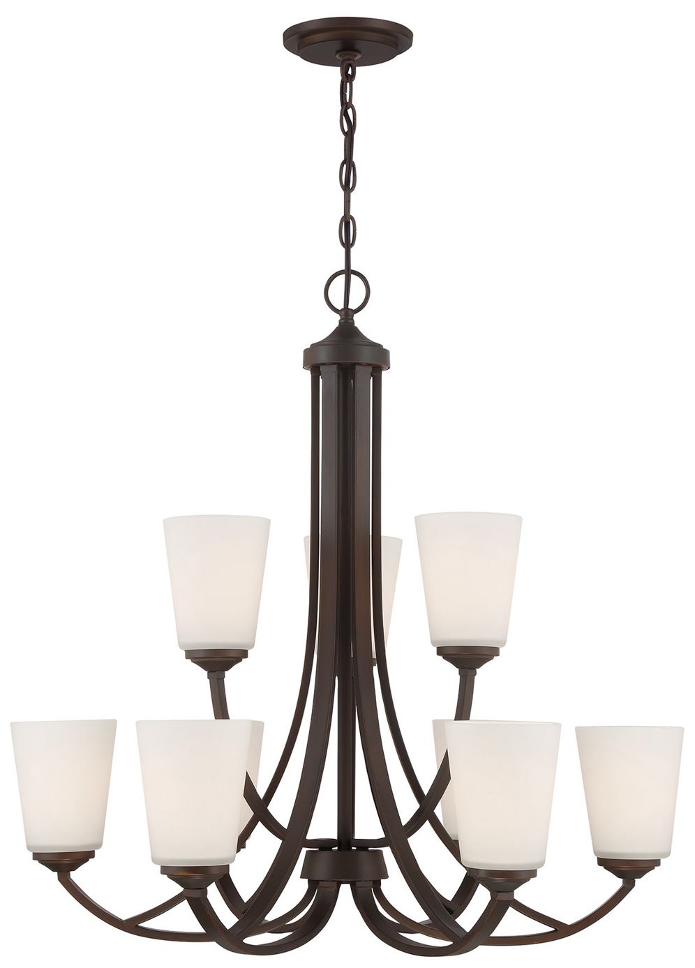 Image 4 Overland Park 30" Wide Vintage Bronze 9-Light Chandelier more views