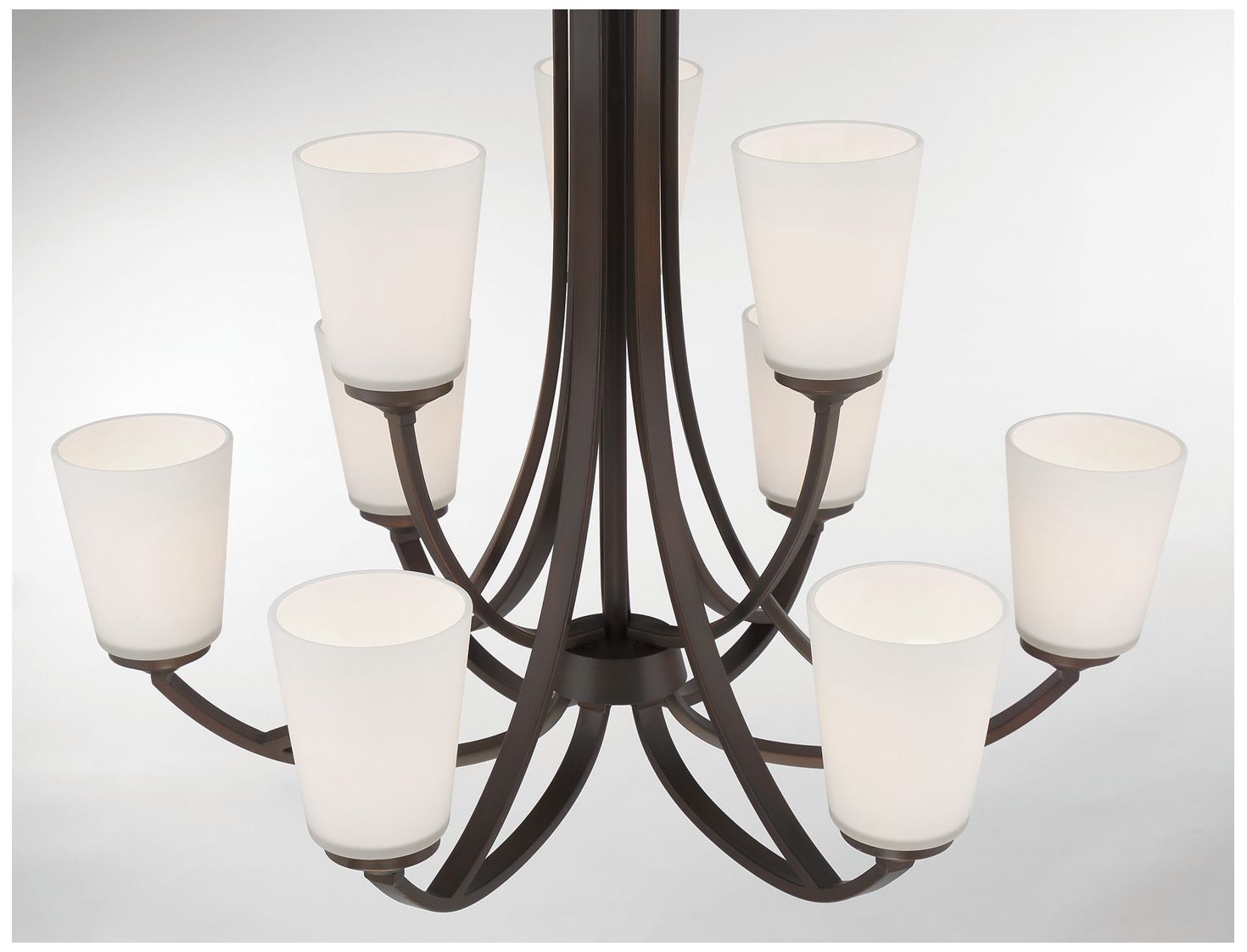 Image 5 Overland Park 30" Wide Vintage Bronze 9-Light Chandelier more views