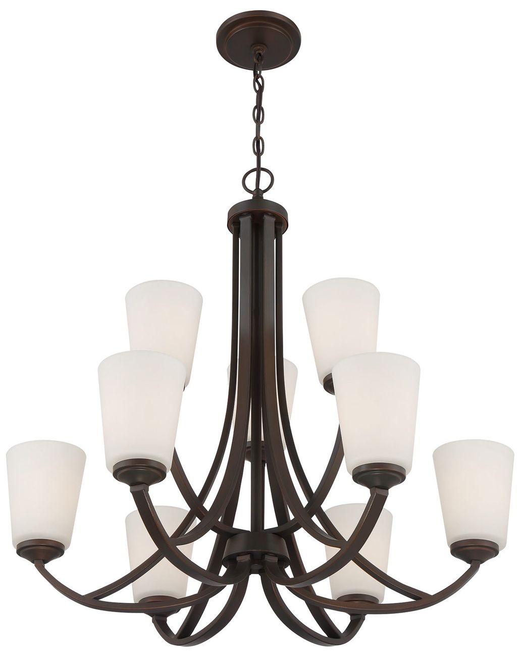 Image 6 Overland Park 30" Wide Vintage Bronze 9-Light Chandelier more views