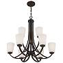 6_Overland Park 30" Wide Vintage Bronze 9-Light Chandelier more views